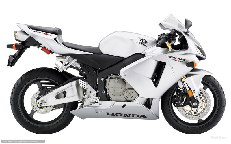 Silver Honda CBR Motorcycle — Neutral, Photograph