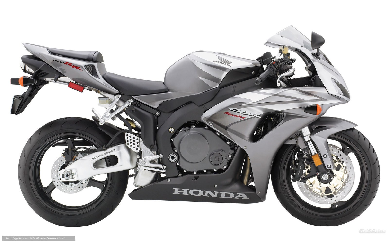 Silver Honda CBR1000RR motorcycle