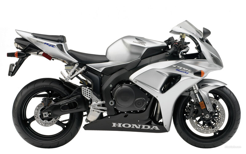 Silver Honda CBR1000RR motorcycle