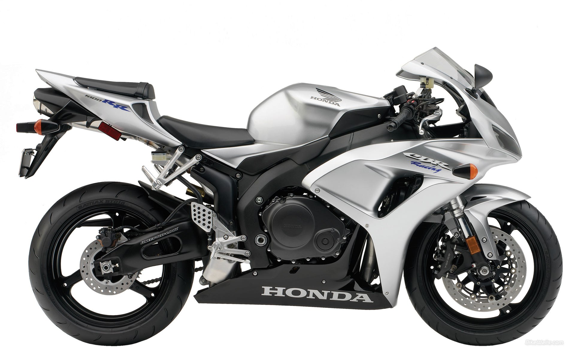 Silver Honda CBR1000RR motorcycle