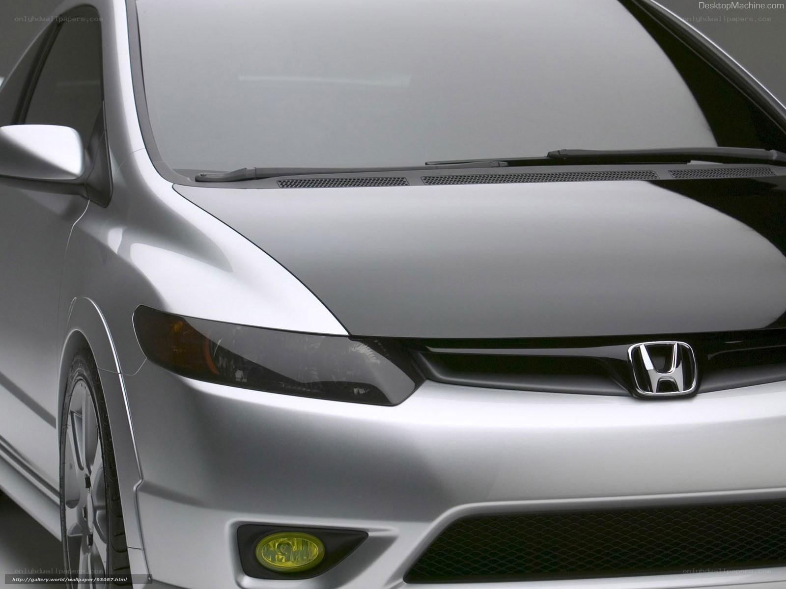 Silver Honda Civic front view