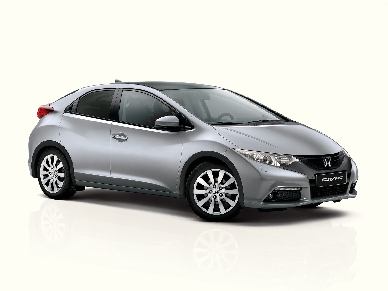 Silver Honda Civic Hatchback