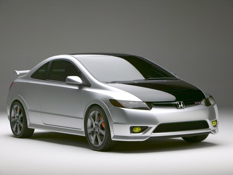 Silver Honda Civic Si — Neutral, Photograph, Car, Wheels, Spoiler