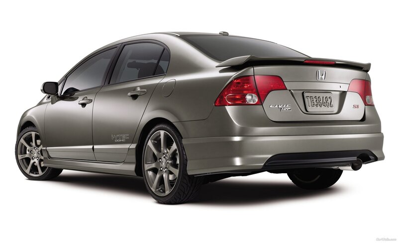 silver honda civic si sedan