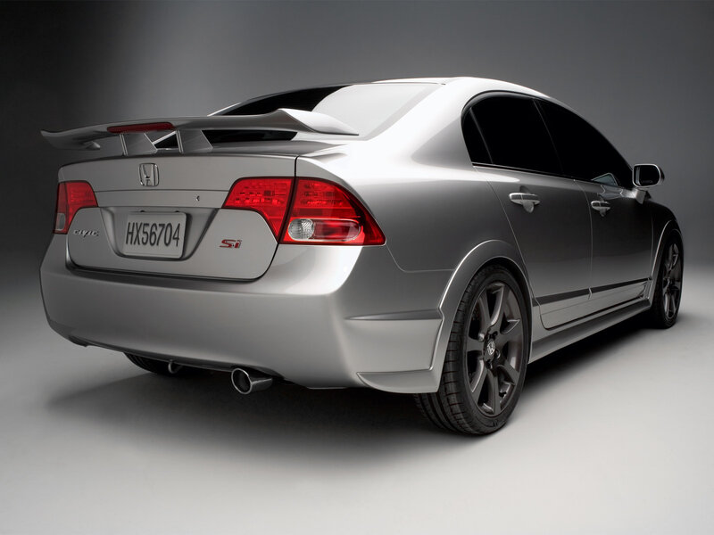 silver honda civic si sedan