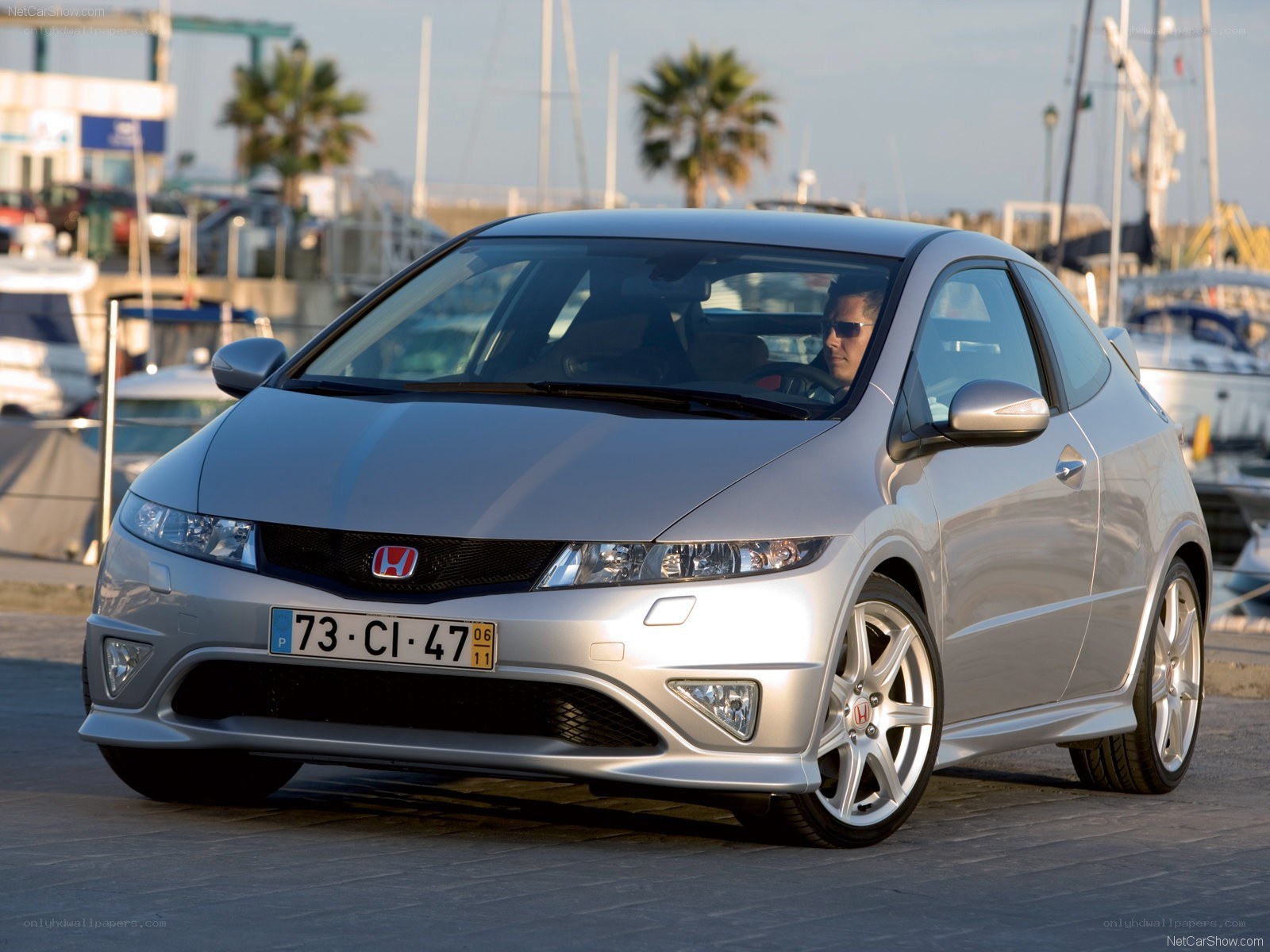 Silver Honda Civic Type R