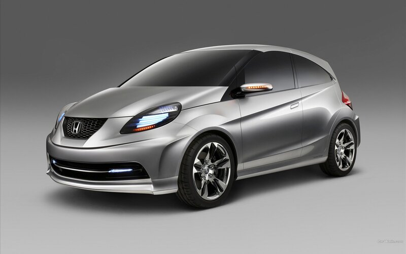 silver honda concept car