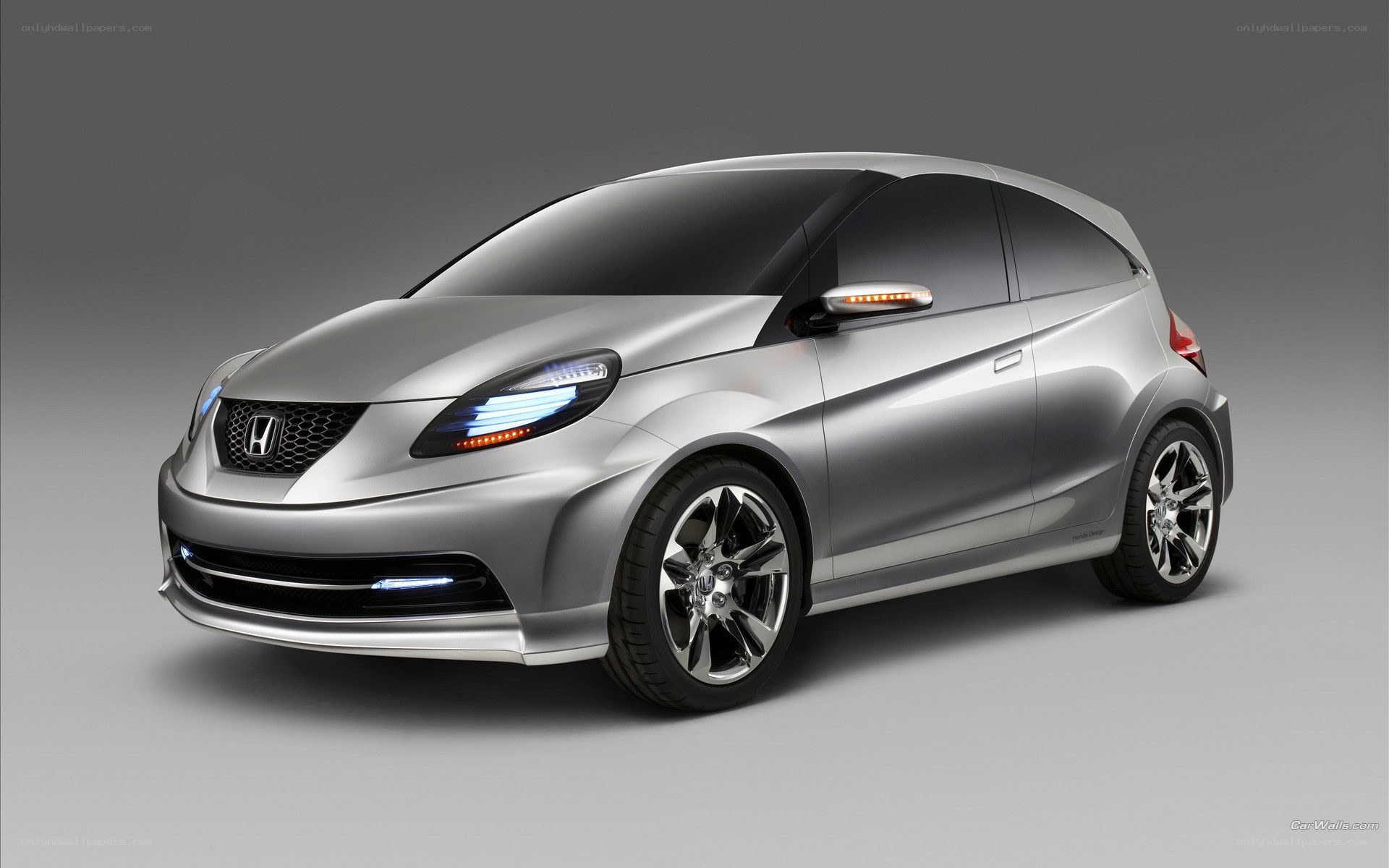 silver honda concept car