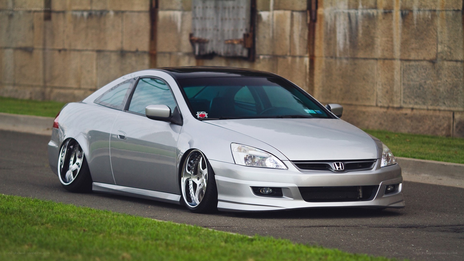 silver honda coupe car
