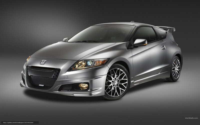 Silver Honda CR-Z sports car
