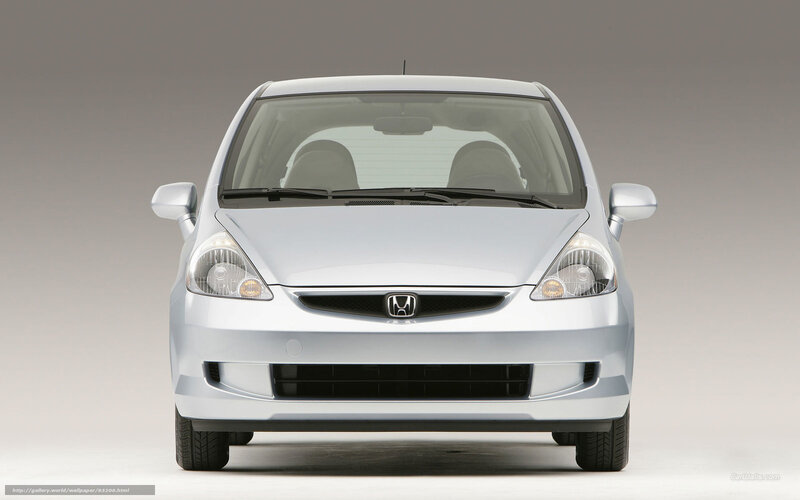 silver honda fit front view