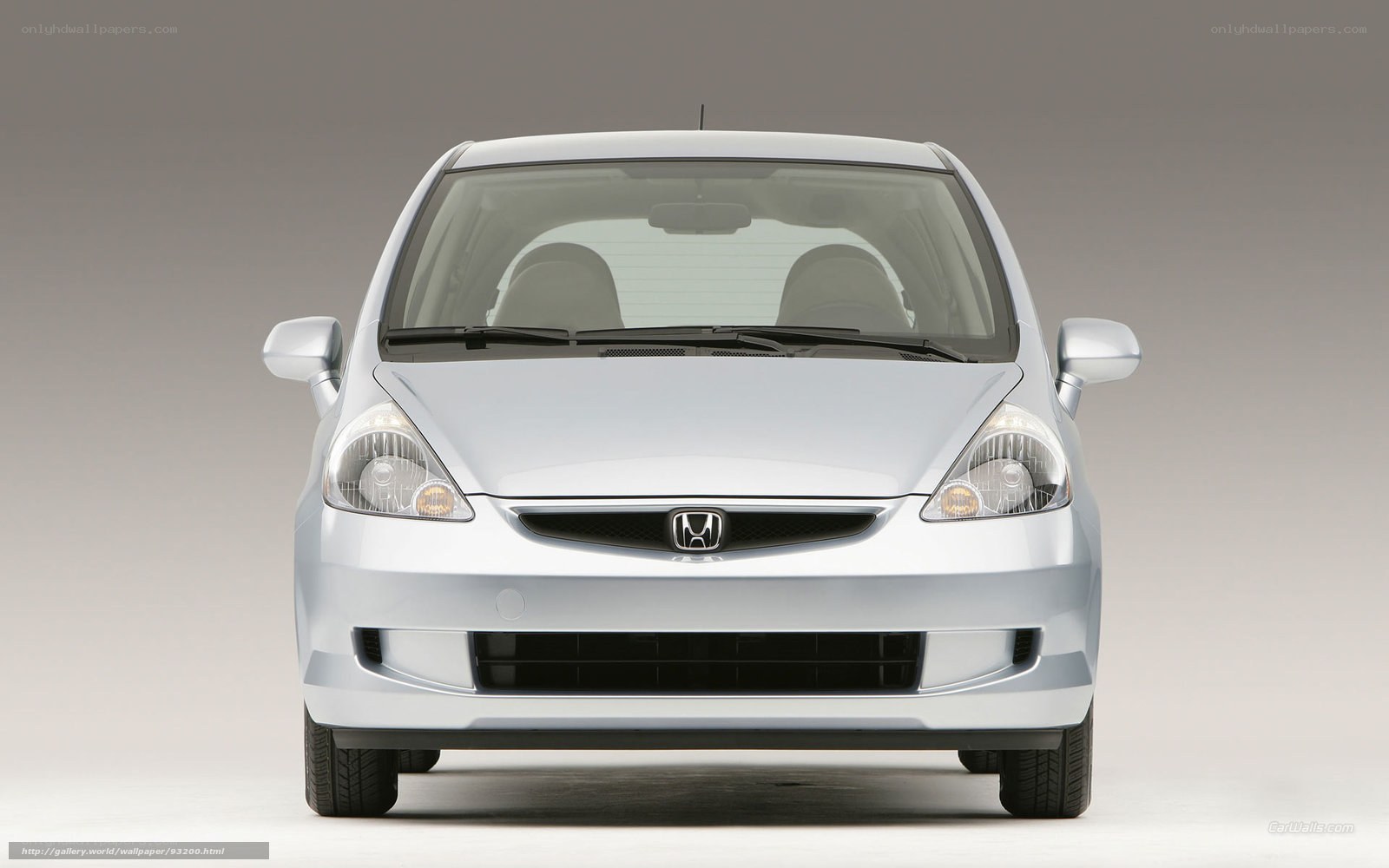 silver honda fit front view
