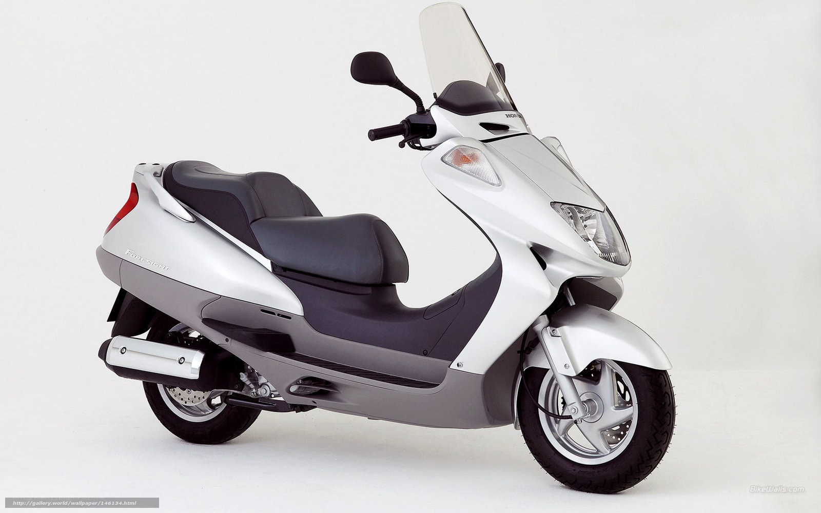 Silver Honda Forza scooter