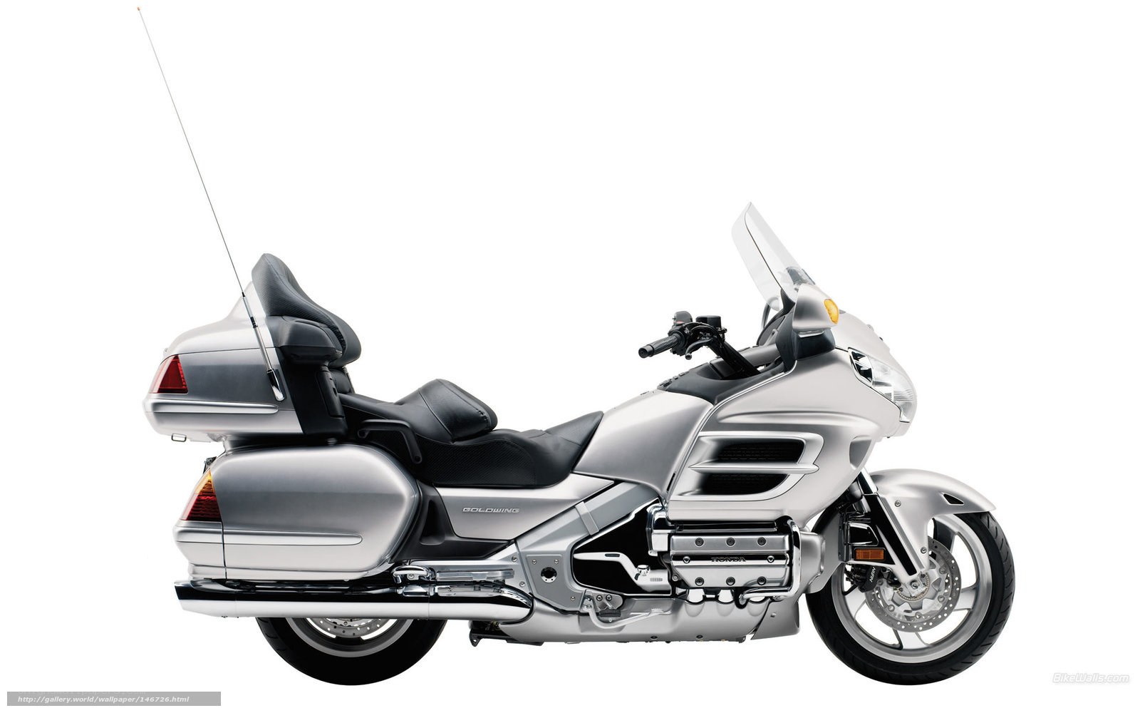 silver honda goldwing motorcycle