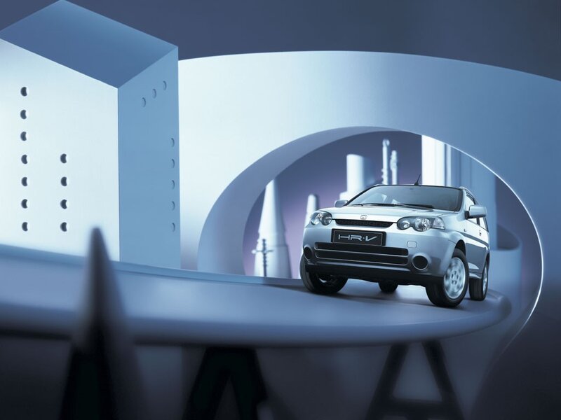 Silver Honda HR-V in futuristic setting