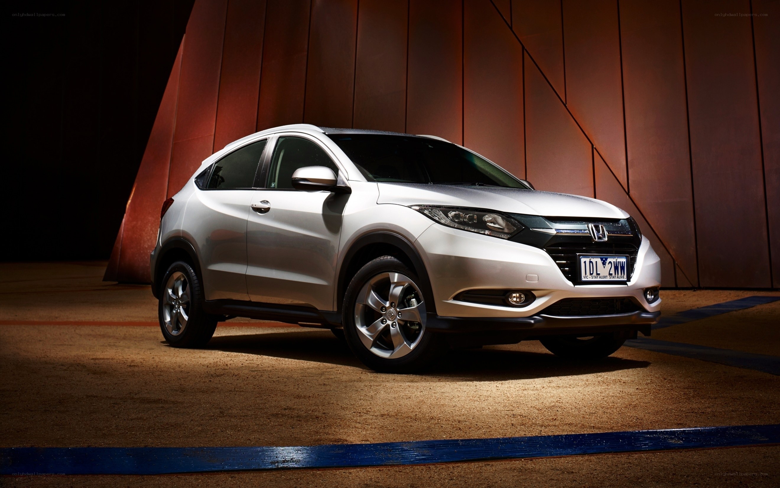 Silver Honda HR-V on display