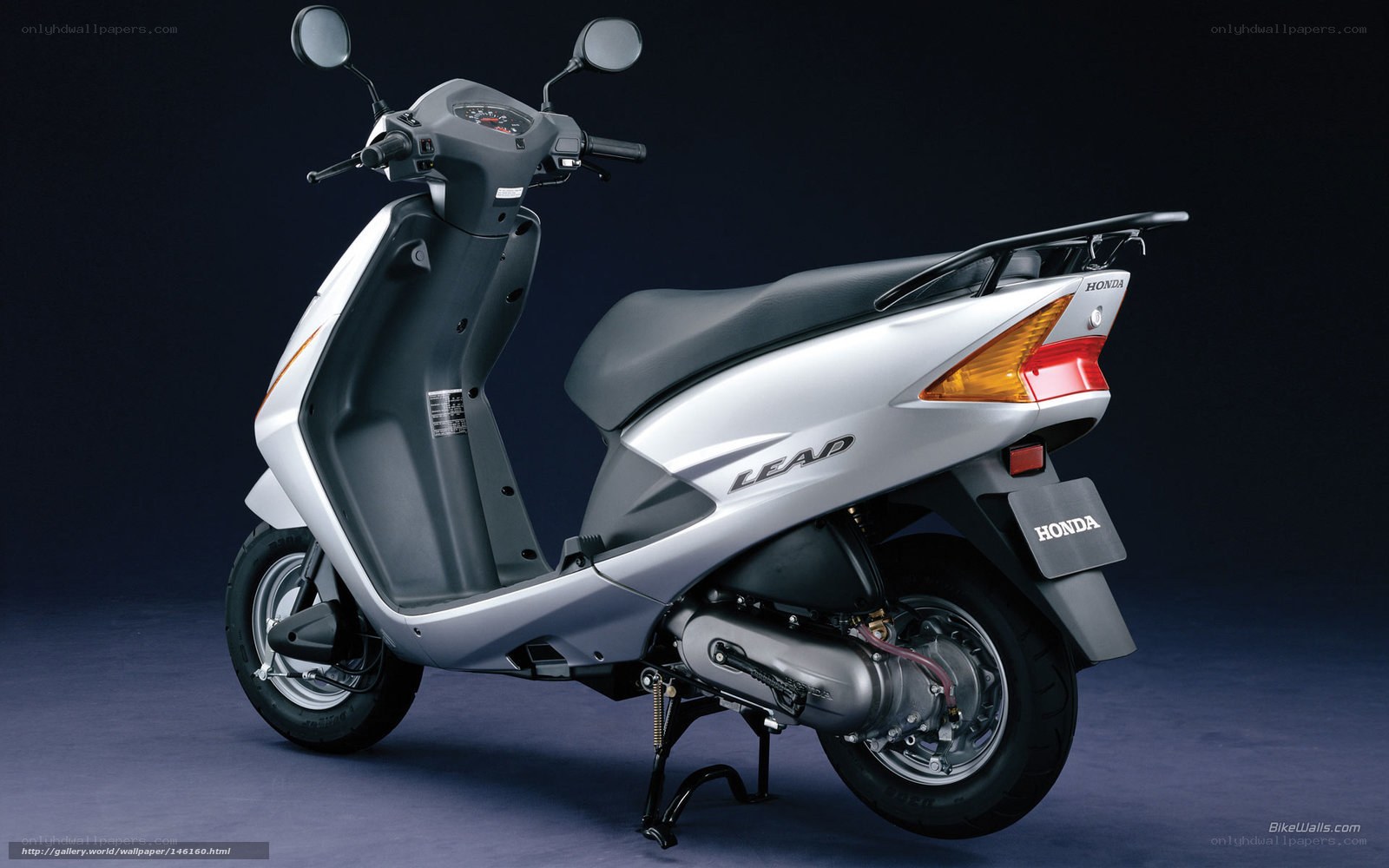 Silver Honda Lead scooter