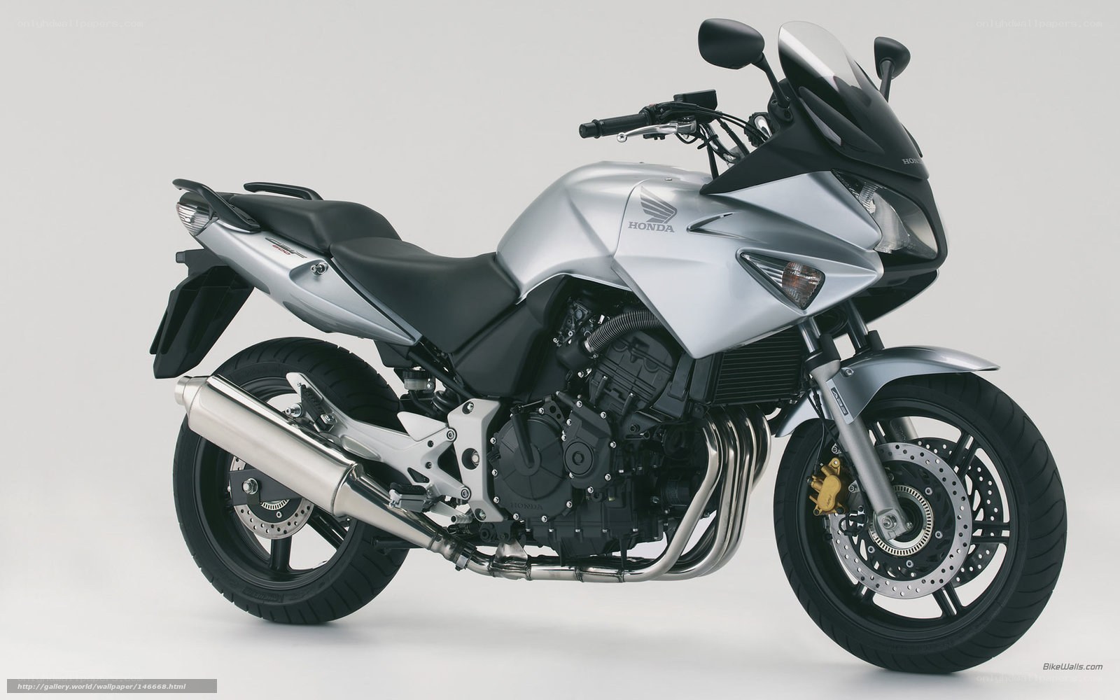Silver Honda motorcycle