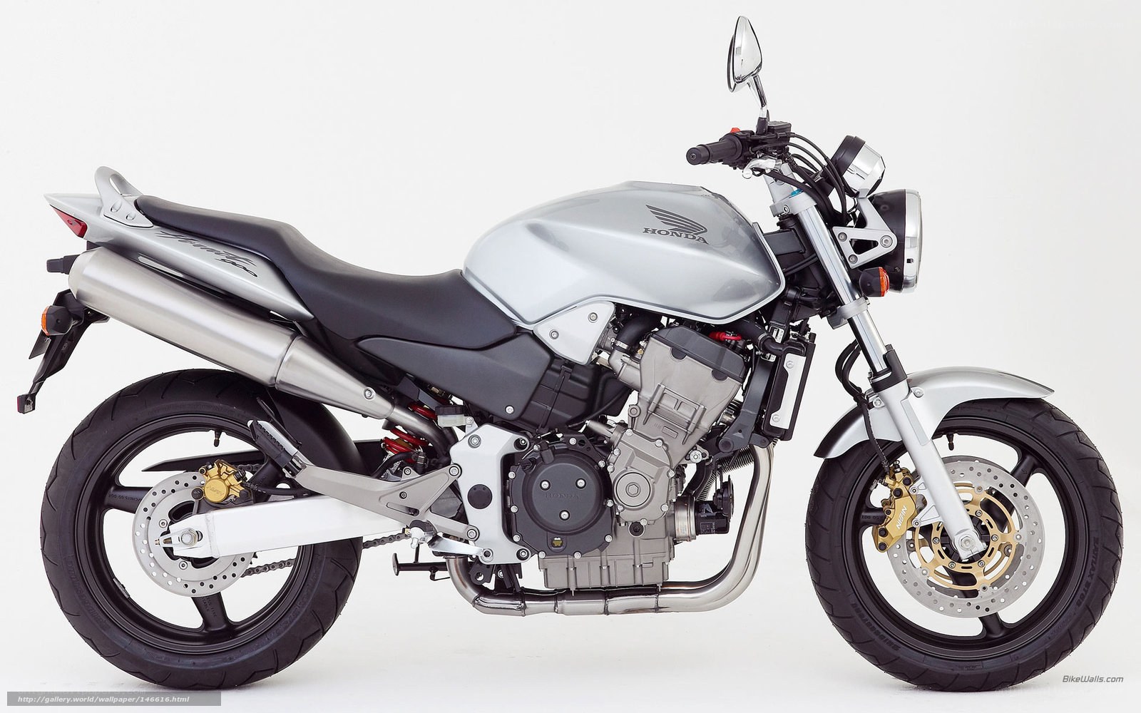 Silver Honda motorcycle