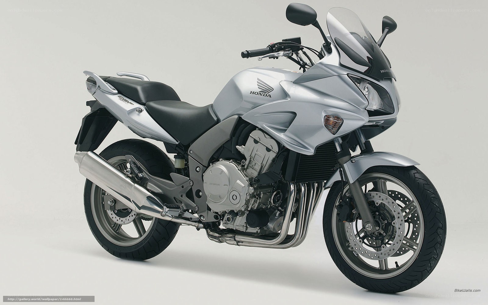 Silver Honda motorcycle