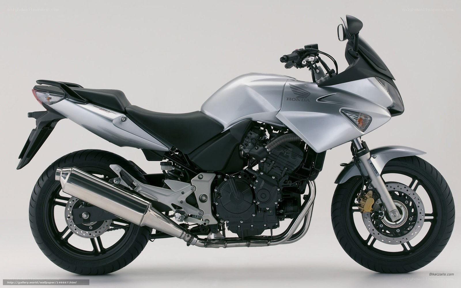 Silver Honda motorcycle