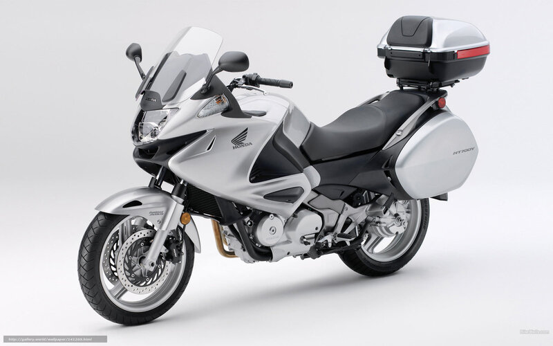 Silver Honda NT700V motorcycle