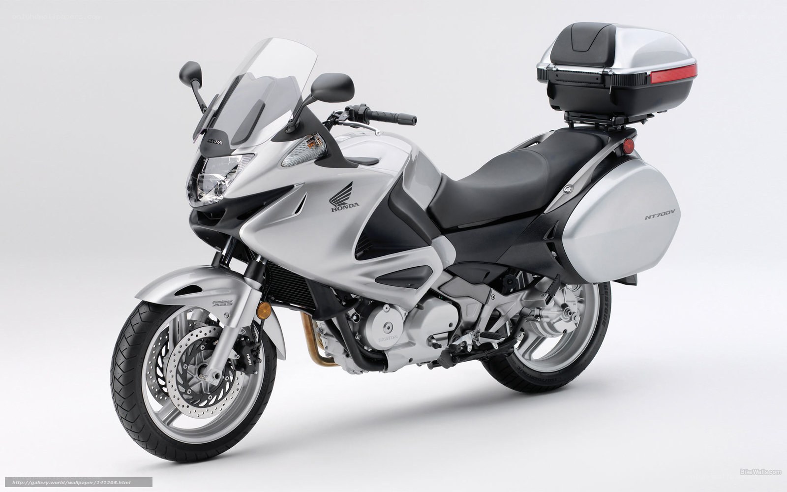 Silver Honda NT700V motorcycle