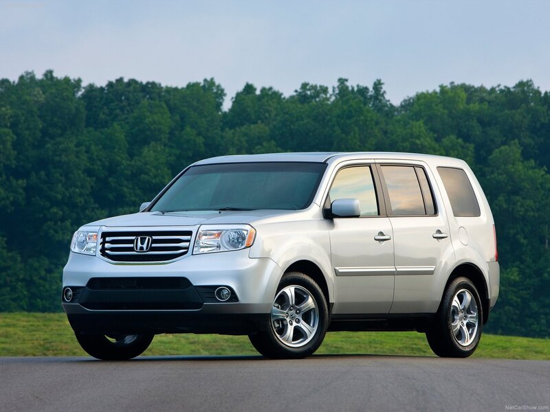 silver honda pilot suv