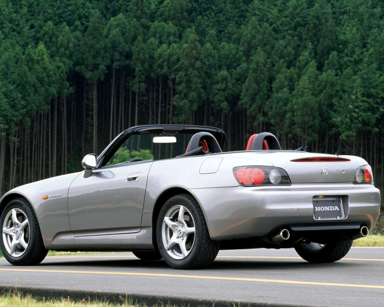 Silver Honda S2000 convertible