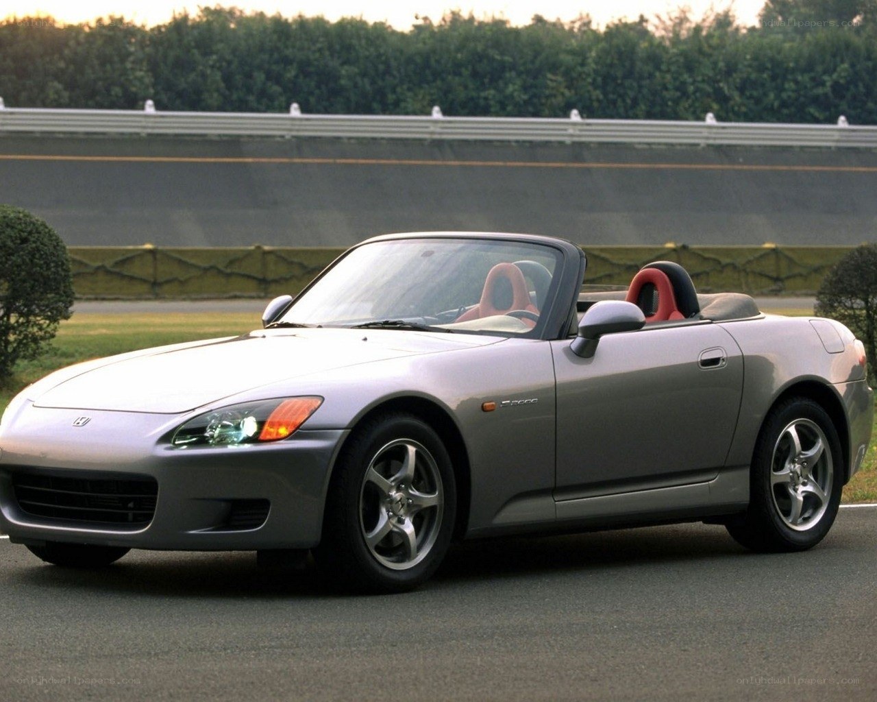 Silver Honda S2000 convertible