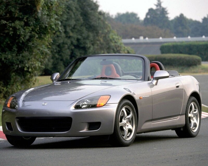 silver Honda S2000 convertible