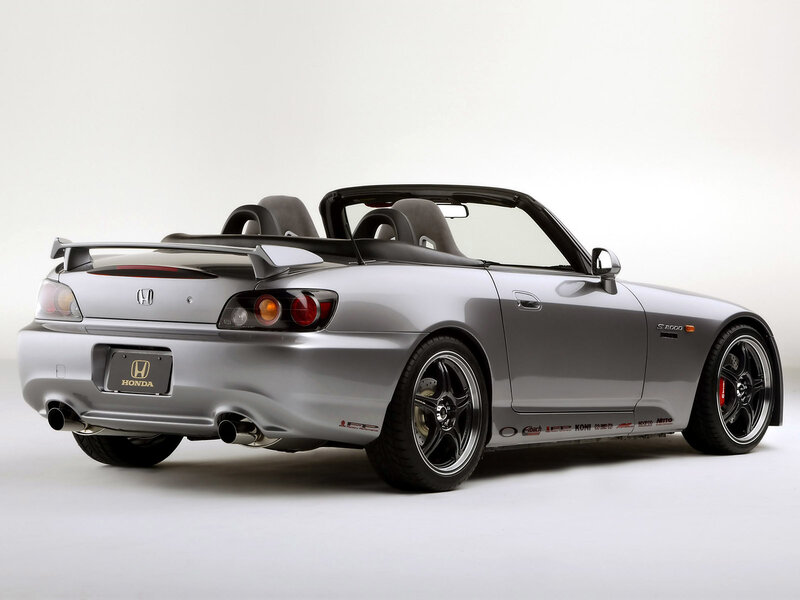 Silver Honda S2000 convertible