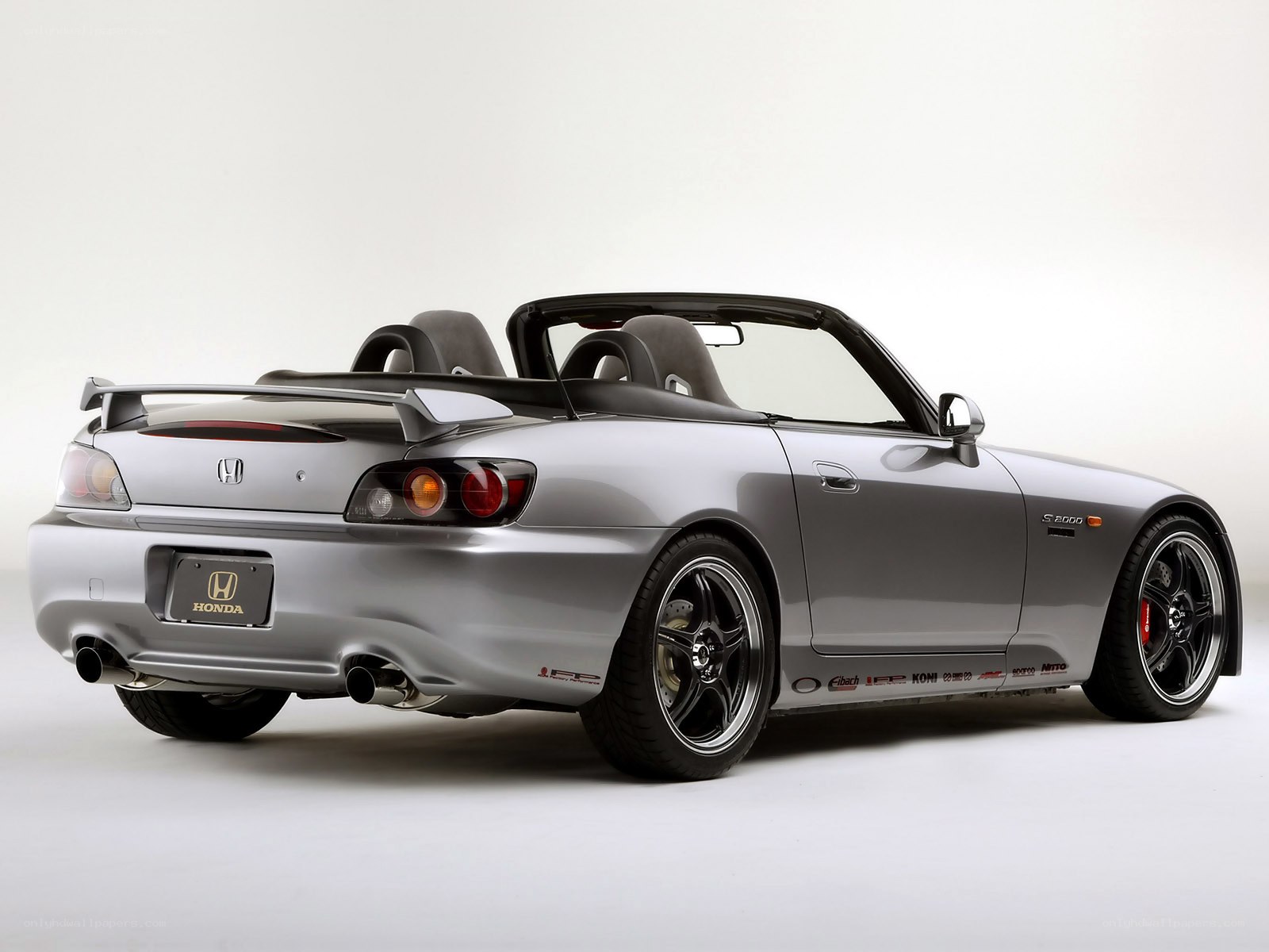 Silver Honda S2000 convertible