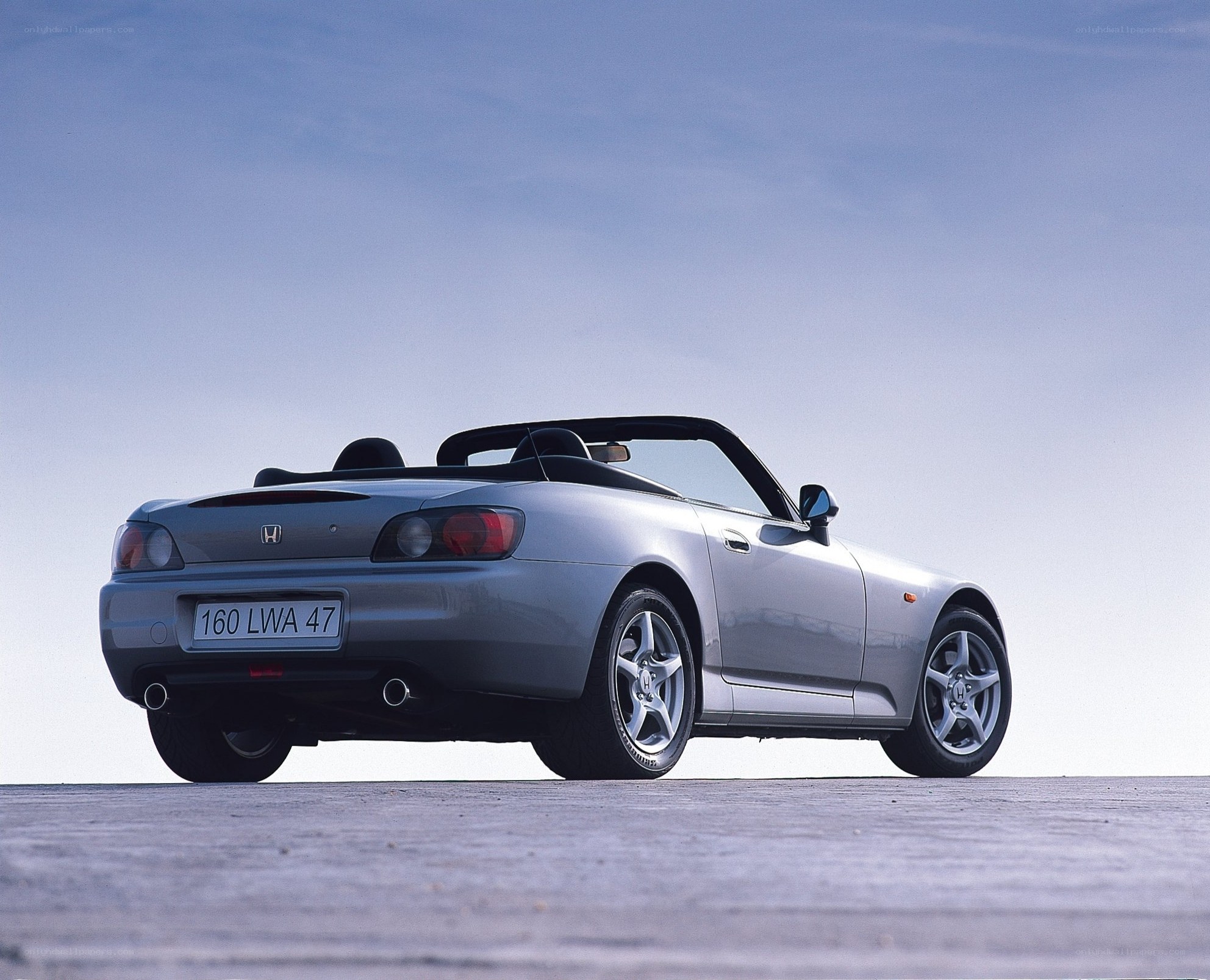 Silver Honda S2000 convertible