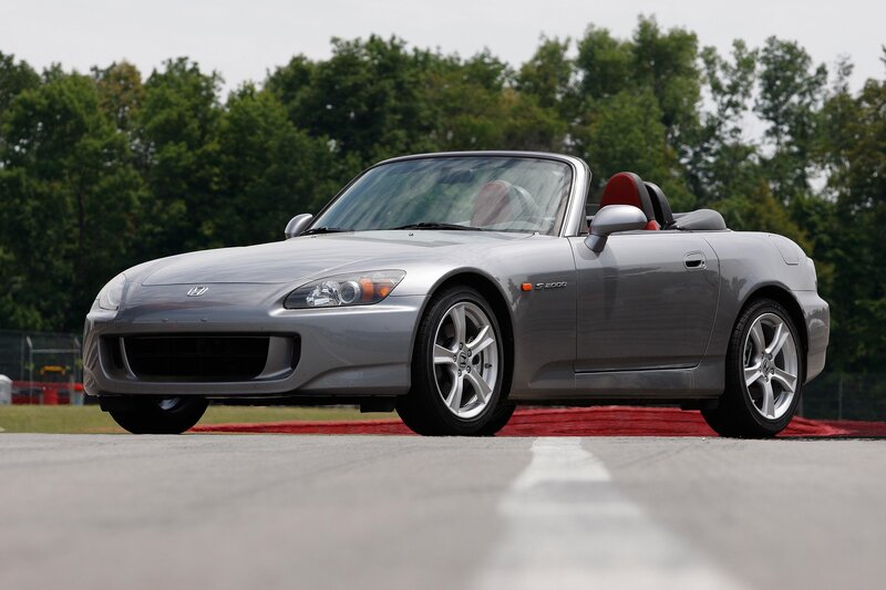Silver Honda S2000 convertible