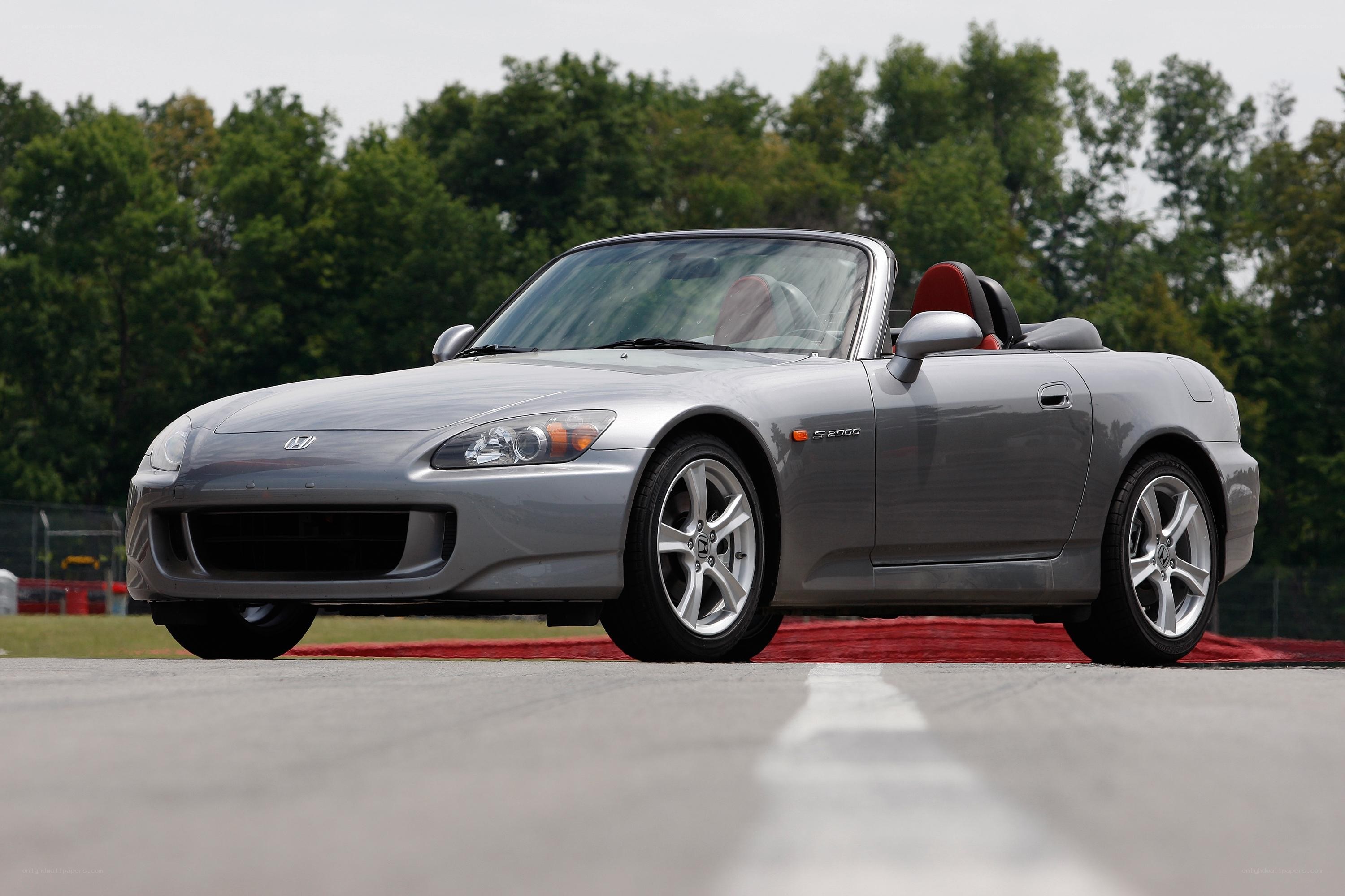 Silver Honda S2000 convertible