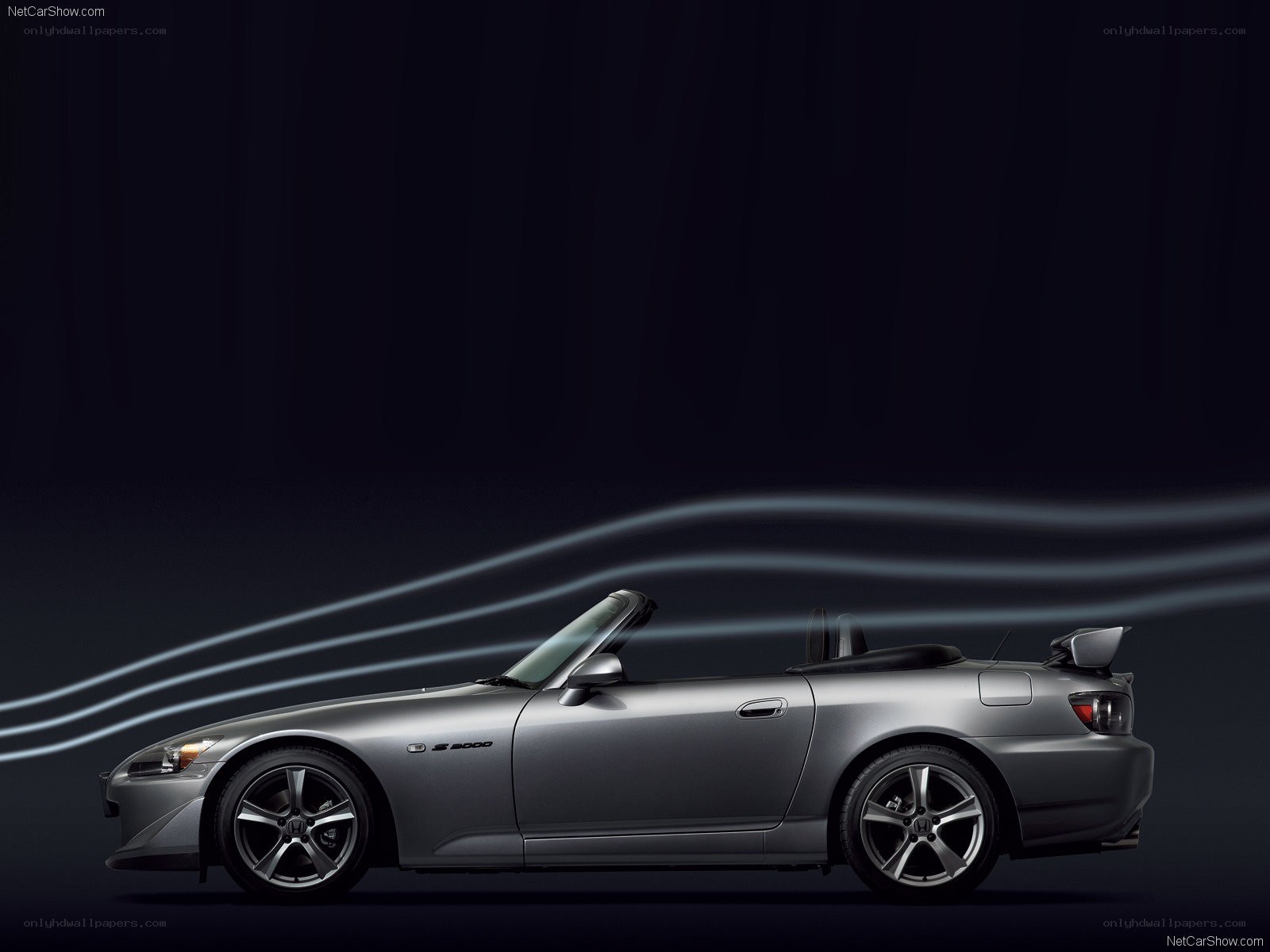 Silver Honda S2000 convertible