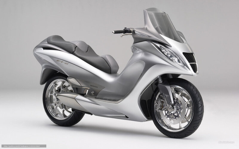 Silver Honda scooter concept
