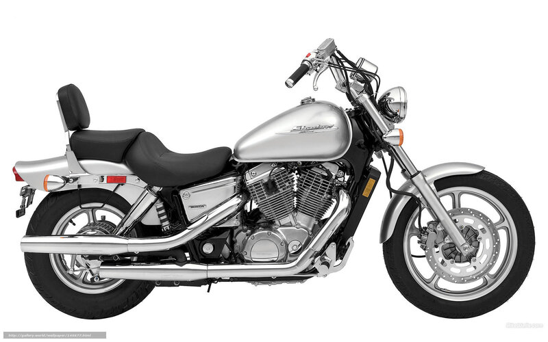 Silver Honda Shadow Motorcycle — Neutral