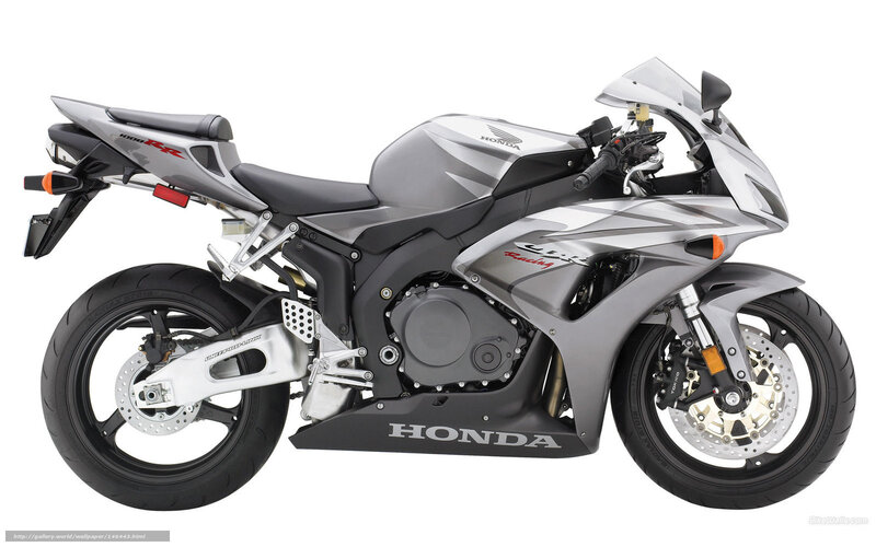 Silver Honda Sport Motorcycle — Gray