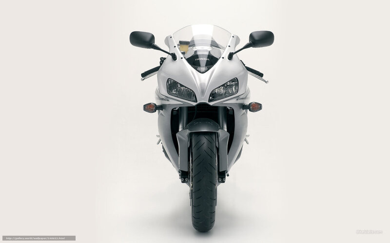 Silver Honda Sport Motorcycle — White