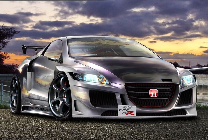silver Honda sports car