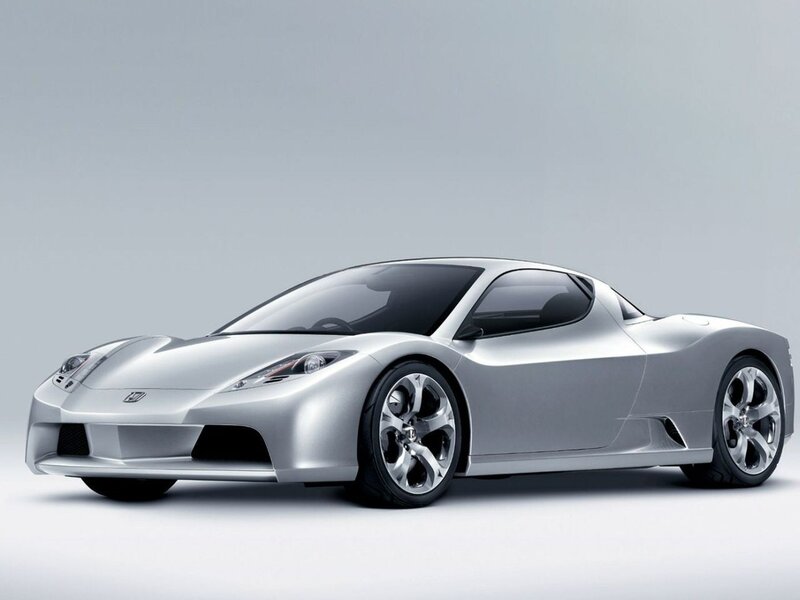 Silver Honda sports car
