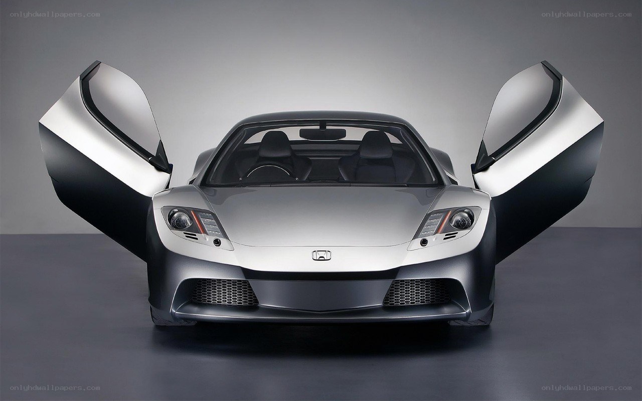Silver Honda sports car