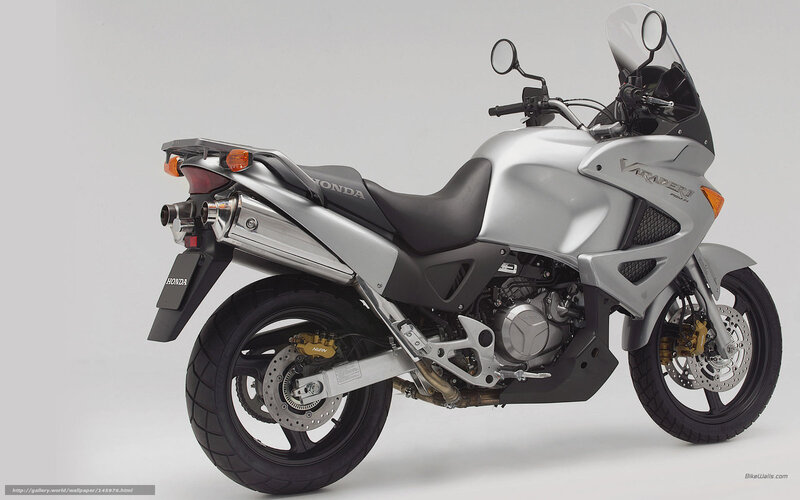 Silver Honda Varadero motorcycle