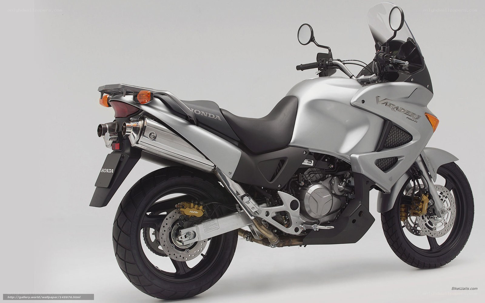 Silver Honda Varadero motorcycle