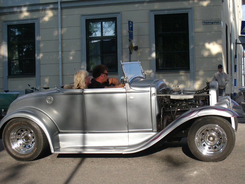 Silver Hot Rod Car — Calm, Afternoon