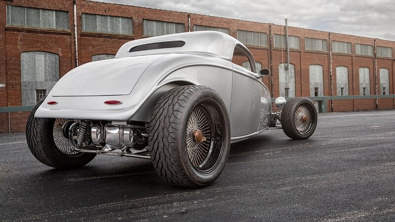 Silver Hot Rod Car — Gray, Dramatic, Afternoon