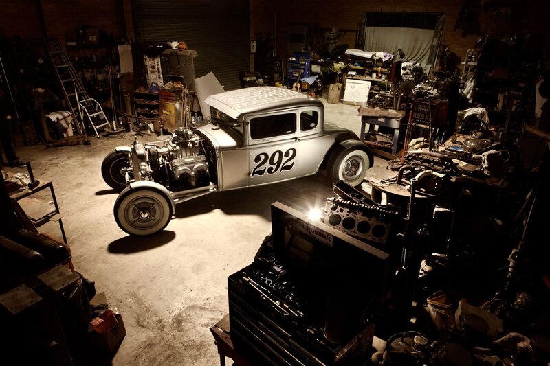 Silver Hot Rod Car — Gray, Dramatic