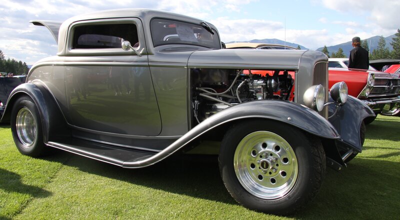 Silver Hot Rod Car — Gray, Outdoor